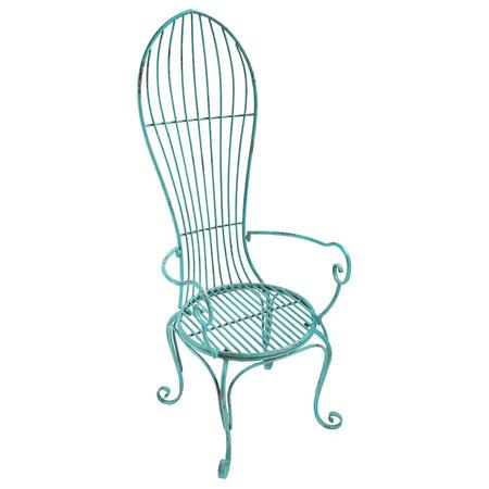 Design Toscano Balloon Back Metal Garden Arm Chair FU68887